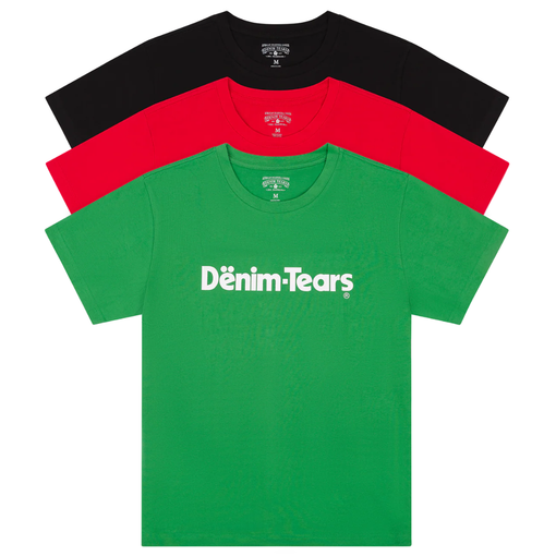 Camiseta Denim Tears Blood Black Africa "Green/Black/Red" Verde/Preta/Vermelha (Pack c/ 3un)