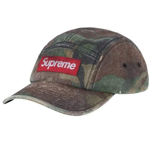 Boné Supreme SS26 "Overdyed Camp Cap" Camuflado