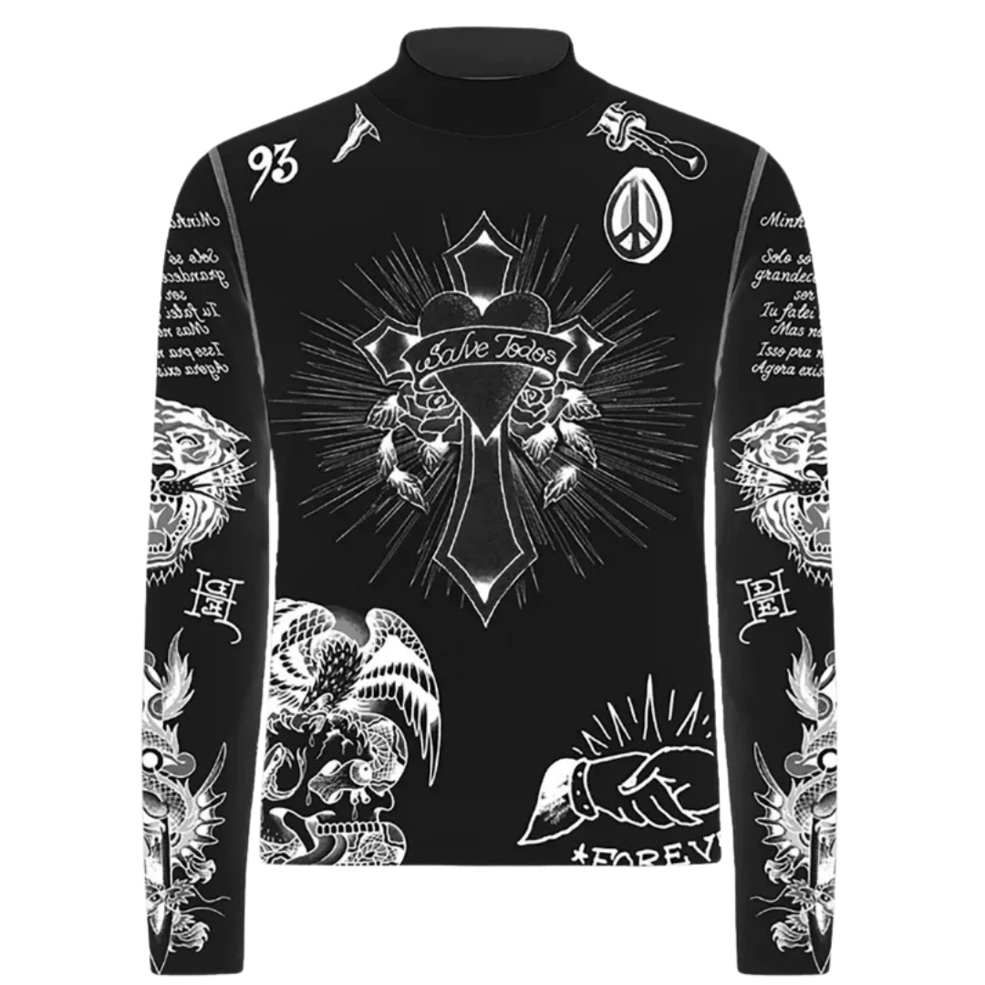 Tule Ed Hardy x Matue Tattoed Skin Masculino "Black" Preto