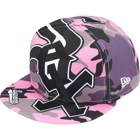 Boné Supreme Chicago White Sox Adjustable New Era FW25 "Camo Pink" Rosa