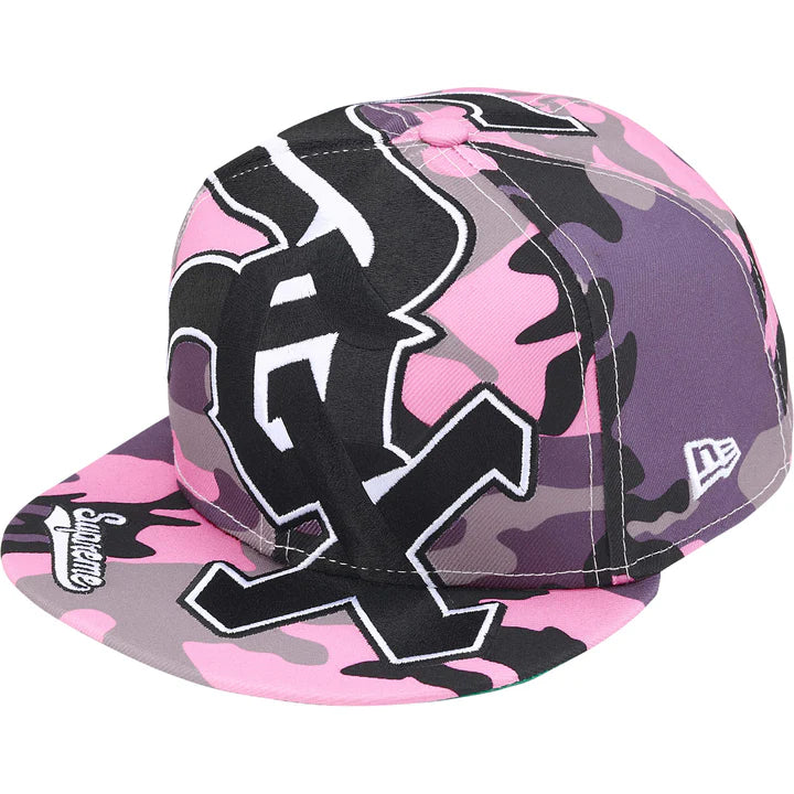 Boné Supreme Chicago White Sox Adjustable New Era FW25 "Camo Pink" Rosa