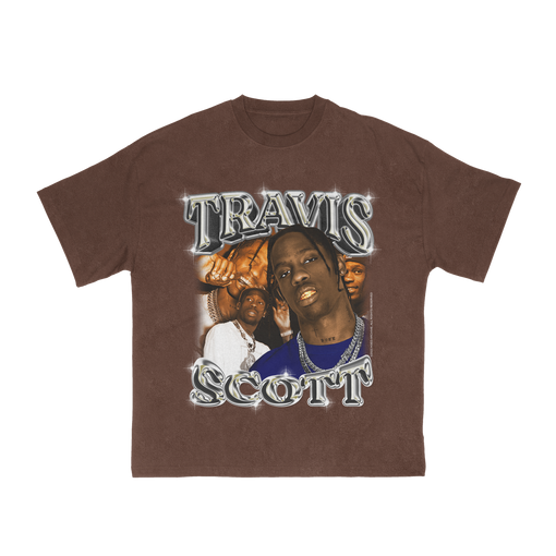 Camiseta Aged Archive "Travis Scott" Marrom