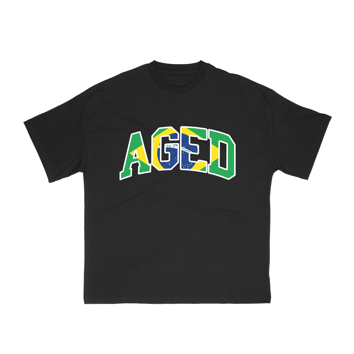 Camiseta Aged Archive "Logo Brasil" Preto