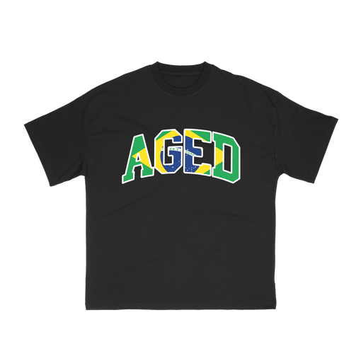 Camiseta Aged Archive "Logo Brasil" Preto