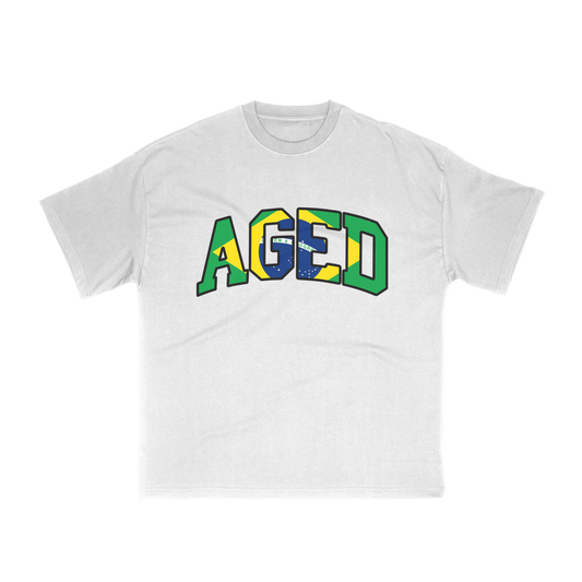 Camiseta Aged Archive "Logo Brasil" Branco 2400