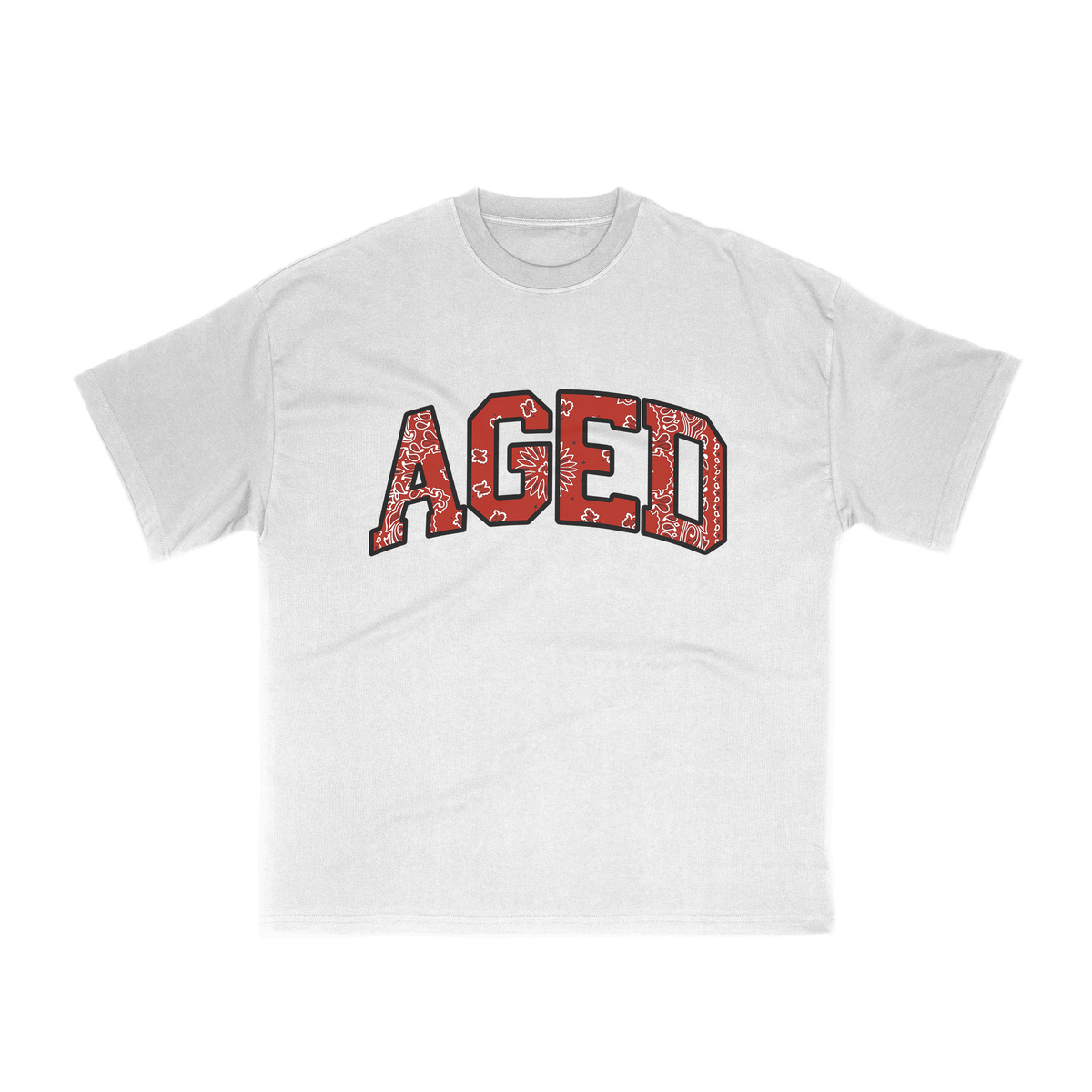 Camiseta Aged Archive "Logo Bandana" Off White