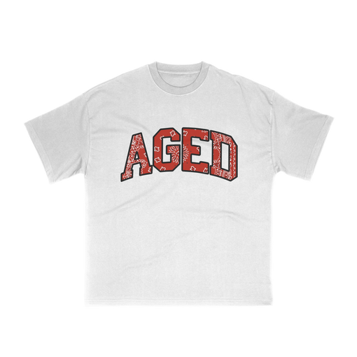 Camiseta Aged Archive "Logo Bandana" Off White