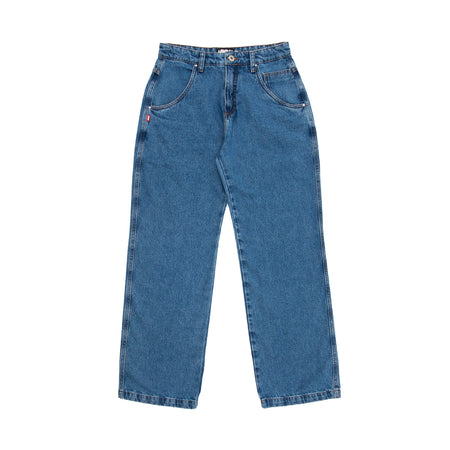 Calça Jeans  High "Logo Line" Azul