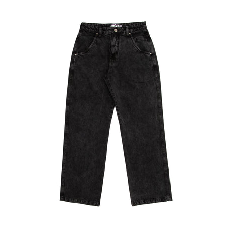 Calça Jeans High "Logo Line" Preto