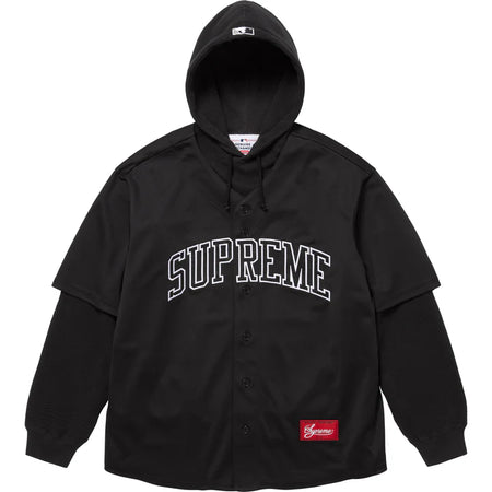 Moletom Supreme Chicago White Sox Hooded Baseball Jersey FW25 "Black" Preto