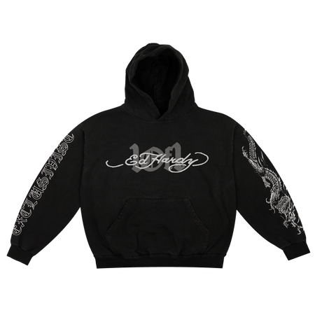 Moletom Exclusivist 1of1 x Ed Hardy Hidden Dragon Preto