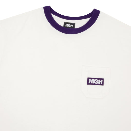 Camiseta High "Pocket White Purple" Branco