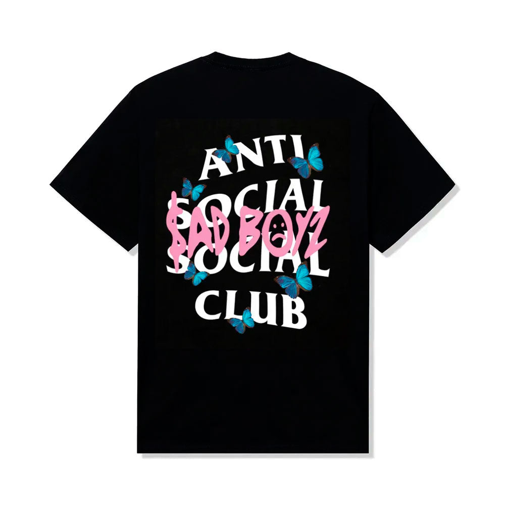 Camiseta ASSC Anti Social Social Club x Sadboyz "Sad and Antisocial" Preto