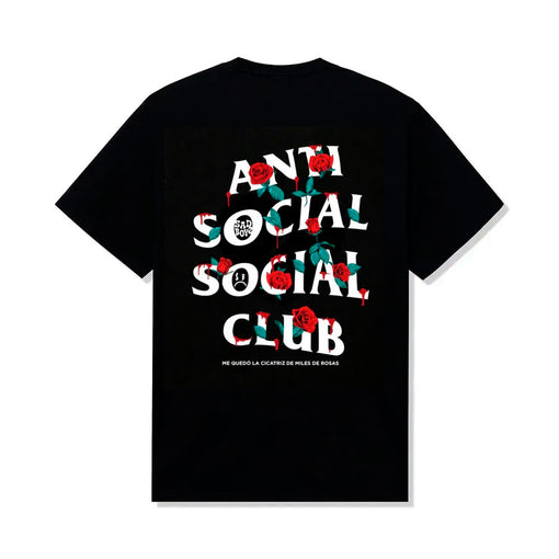 Camiseta ASSC Anti Social Social Club x Sadboyz "Miles de Rosas" Preto