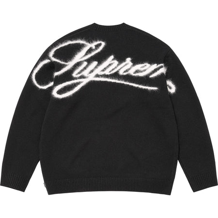 Suéter Supreme Angora Script FW25 "Black" Preto