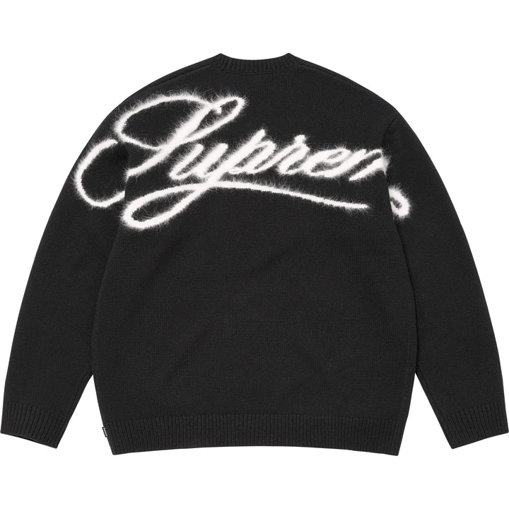 Suéter Supreme Angora Script FW25 "Black" Preto