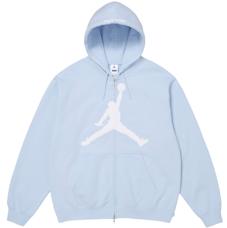 Moletom Supreme x Air Jordan SS26 "Zip Up" Azul Claro