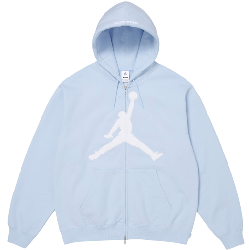 Moletom Supreme x Air Jordan SS26 "Zip Up" Azul Claro