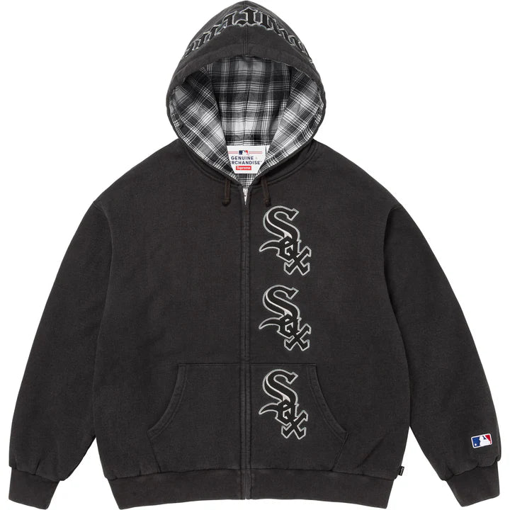 Moletom Supreme Chicago White Sox Zip Up Hooded Sweatshirt FW25 "Black" Preto