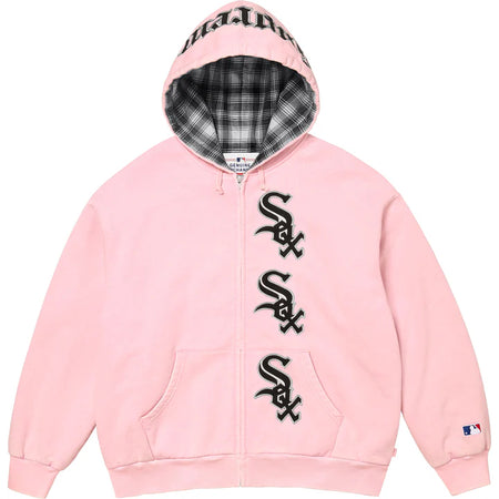 Moletom Supreme Chicago White Sox Zip Up Hooded Sweatshirt FW25 "Pink" Rosa