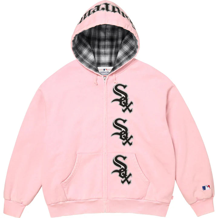 Moletom Supreme Chicago White Sox Zip Up Hooded Sweatshirt FW25 "Pink" Rosa