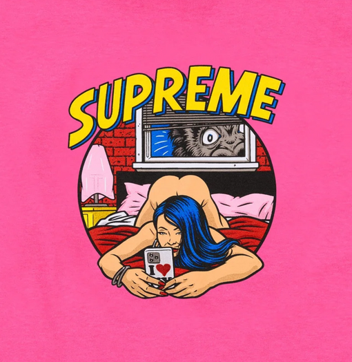 Camiseta Supreme "Bedroom" Rosa