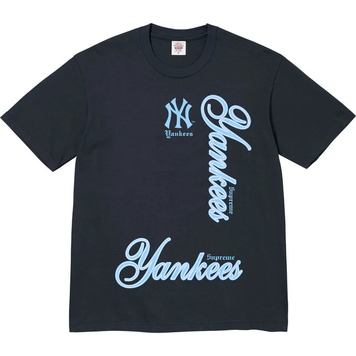 Camiseta Supreme x MLB Teams New York Yankess FW25 "Navy" Azul Marinho