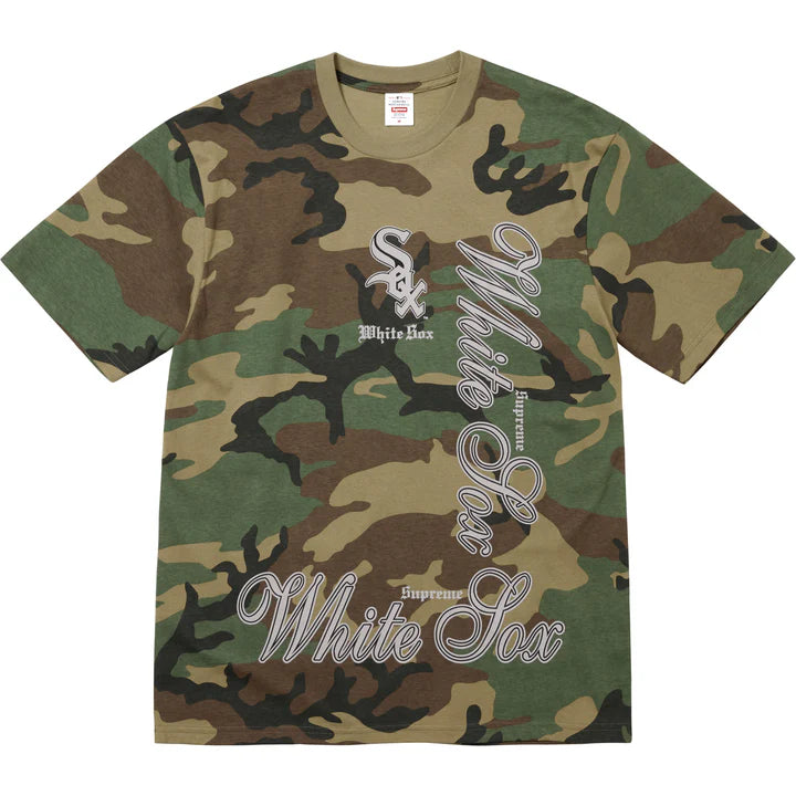 Camiseta Supreme x MLB Teams Chicago White Sox FW25 "Woodland Camo" Verde