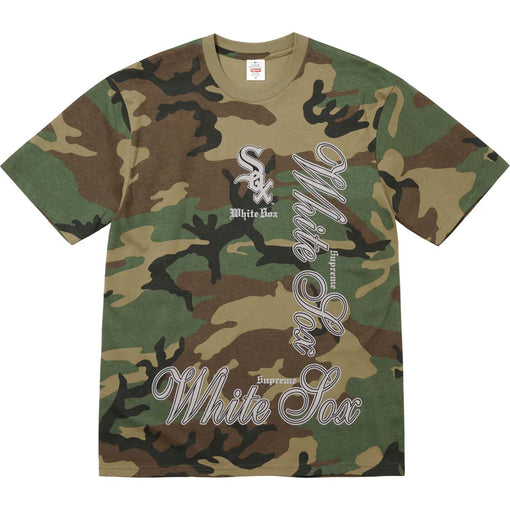 Camiseta Supreme x MLB Teams Chicago White Sox FW25 "Woodland Camo" Verde