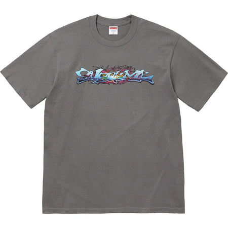 Camiseta Supreme Tag FW25 "Charcoal" Cinza