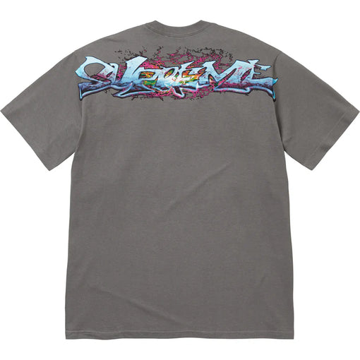 Camiseta Supreme Tag FW25 "Charcoal" Cinza