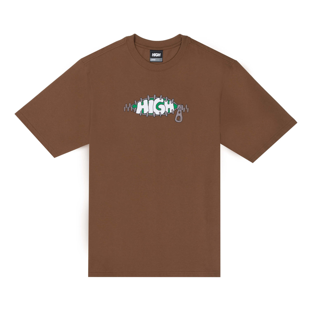 Camiseta High "Zipper" Marrom