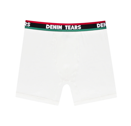 Cueca Denim Tears Boxer "White" Branco (Kit c/ 3 unidades)