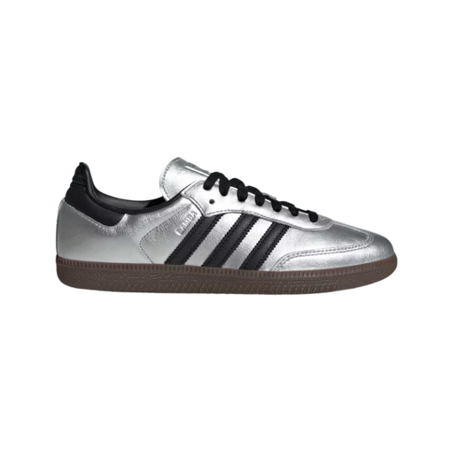 Tênis Adidas Samba OG "Silver Metallic Black Gum" Prata