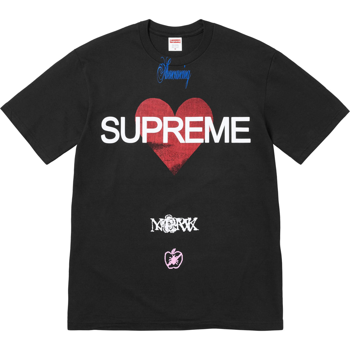 Camiseta Supreme "Announcing" Preto