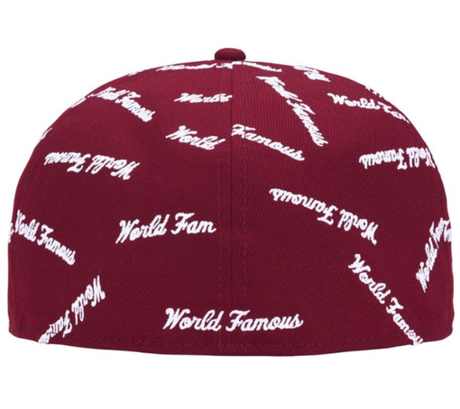Boné Supreme FW26 x New Era "Famous Box Logo" Vinho