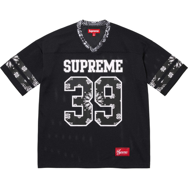 トップス Supreme Bandana Football Jersey black bandana-football-jersey-black-