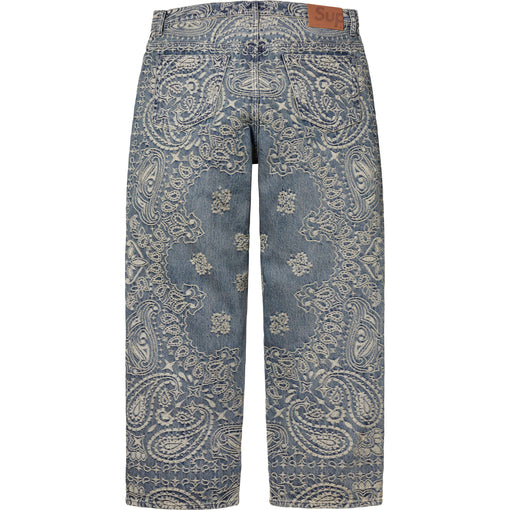 Calça Supreme Bandana Jacquard Baggy Jean "Denim" Azul