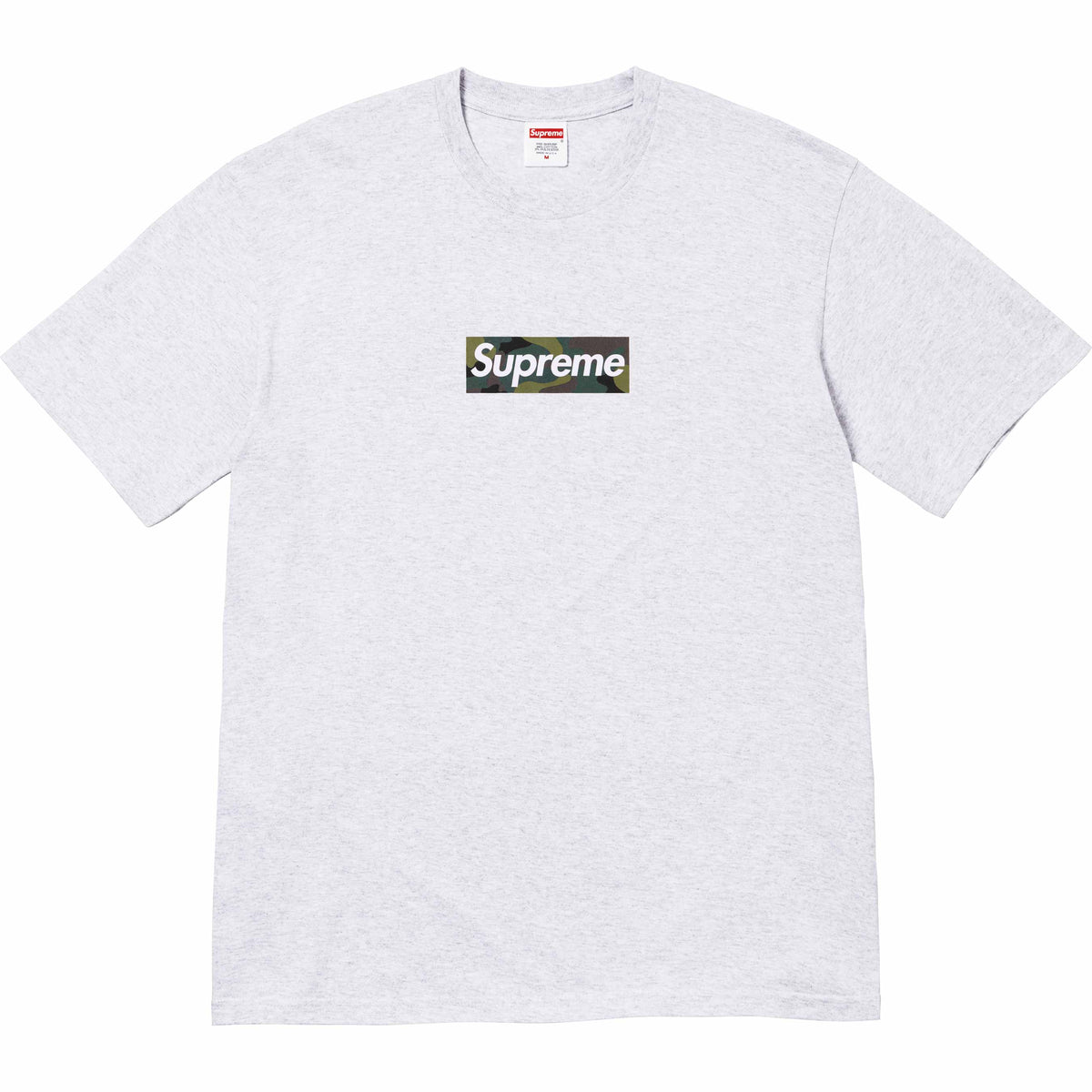 Camiseta Supreme "Box Logo Camo" Cinza