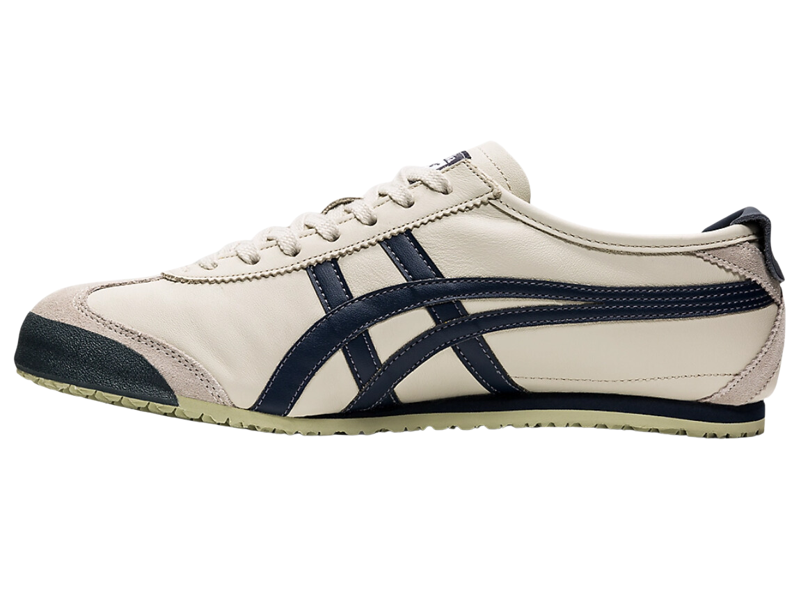Tênis Onitsuka Tiger Mexico 66 "Birch Peacoat" Bege/Azul Marinho