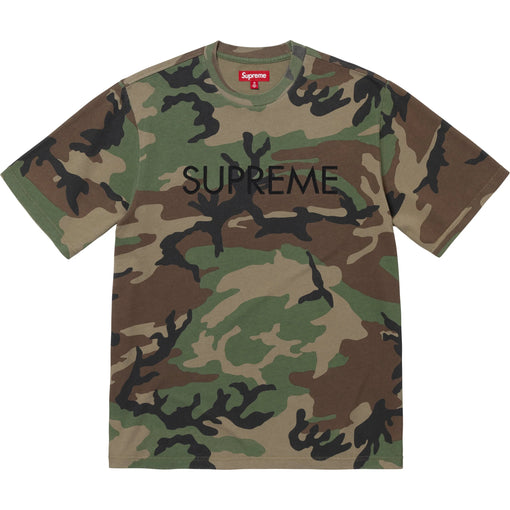 Camiseta Supreme Capital S/S Top "Woodland Camo" Verde