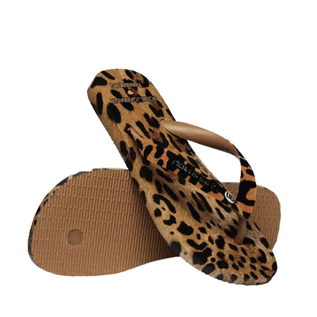 Chinelo Havaianas x Dolce & Gabbana "Leopard" Amarelo/Preto