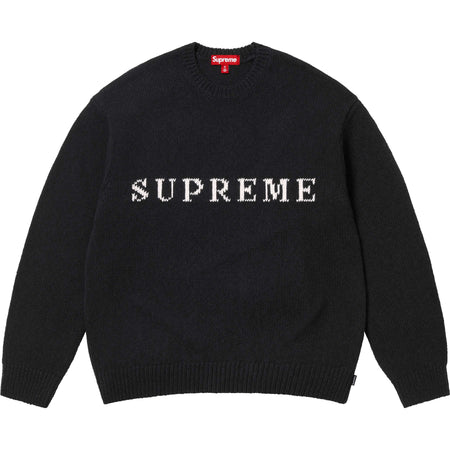 Suéter Supreme "Contrast Logo" Preto