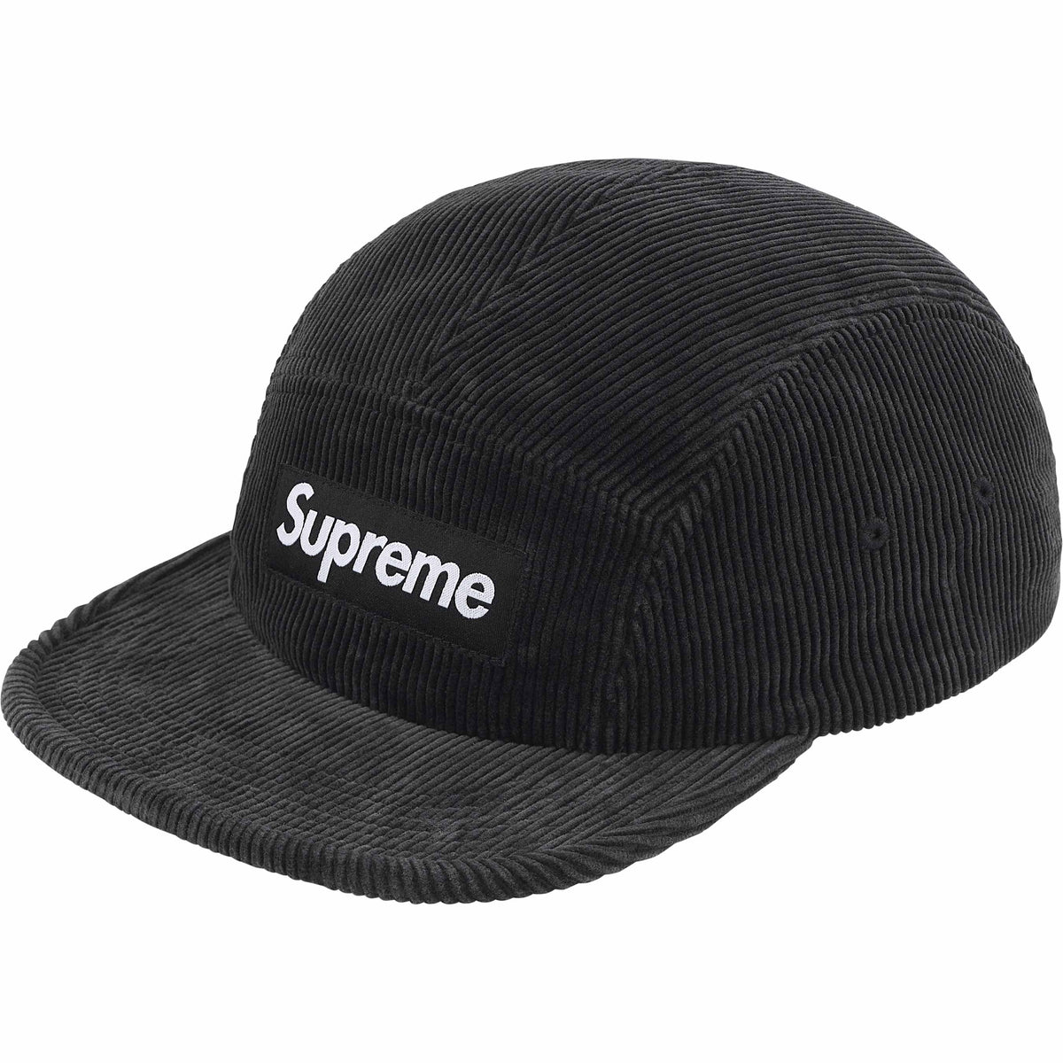 Boné Supreme Corduroy SS25 "Black" Preto