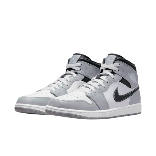 Tênis Air Jordan 1 Mid "Light Smoke Grey Anthracite" Cinza/Branco