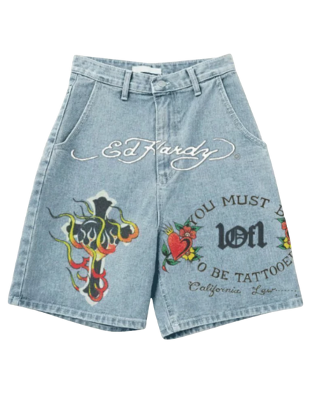 Jorts Exclusiviist 1of1 x Ed Hardy "N1rvana" Azul