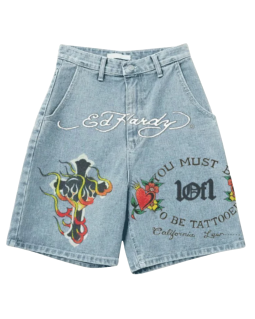 Jorts Exclusiviist 1of1 x Ed Hardy "N1rvana" Azul
