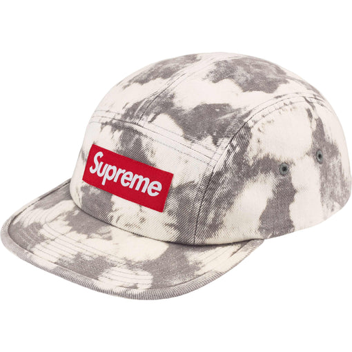Boné Supreme Denim SS25 "Bleached" Bege/Preto