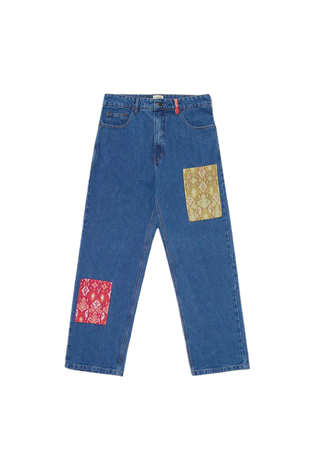 Calça Jeans Carnan "Patchwork" Azul