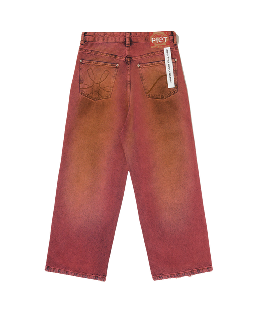Calça Piet "Oversized Denim" Vermelho